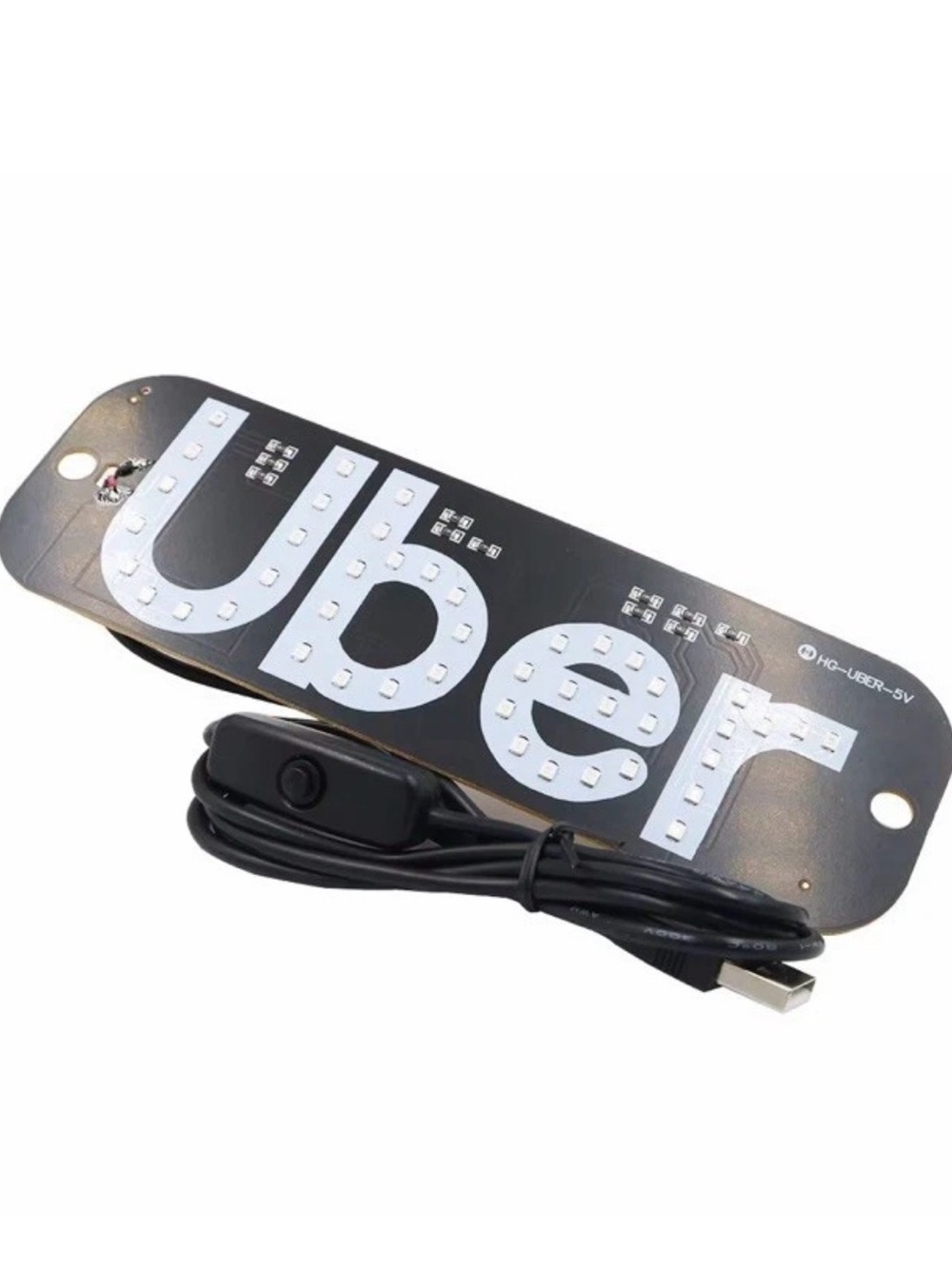 Bright U B E R green LED Driver Display Sign USB  Switch Suction Cup  Ship Fast